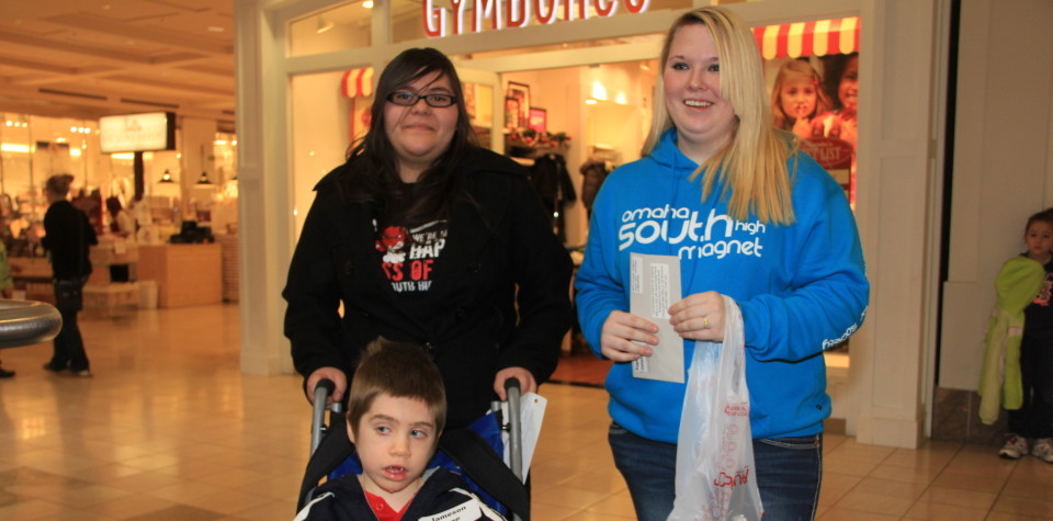 Families at a Nebraska Foundation for Visually Impaired Children event